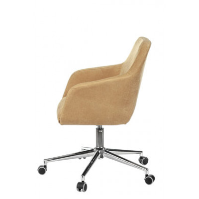 Кресло Бюрократ CH-380SL горчичный Velvet 73 на колес. металл хром