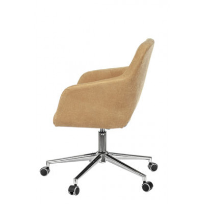 Кресло Бюрократ CH-380SL горчичный Velvet 73 на колес. металл хром