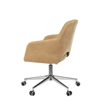 Кресло Бюрократ CH-380SL горчичный Velvet 73 на колес. металл хром