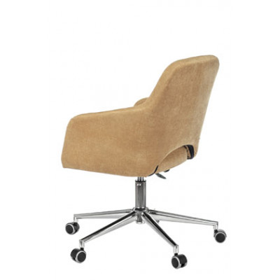 Кресло Бюрократ CH-380SL горчичный Velvet 73 на колес. металл хром