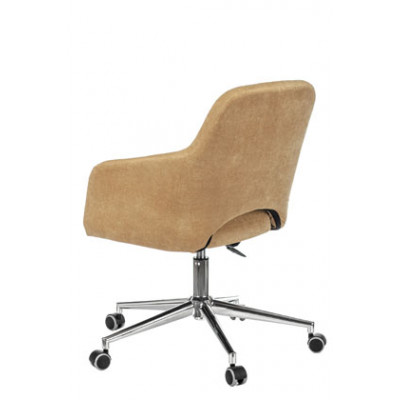 Кресло Бюрократ CH-380SL горчичный Velvet 73 на колес. металл хром