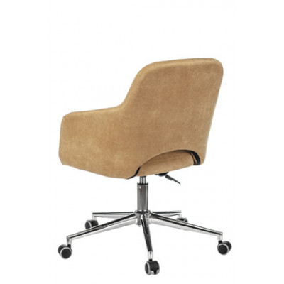 Кресло Бюрократ CH-380SL горчичный Velvet 73 на колес. металл хром