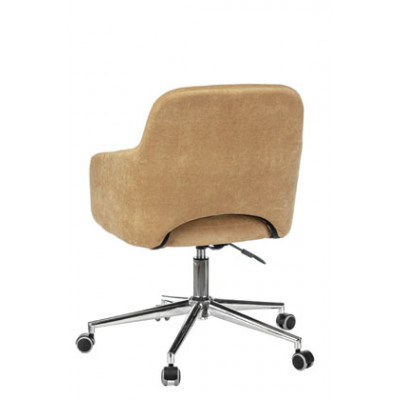 Кресло Бюрократ CH-380SL горчичный Velvet 73 на колес. металл хром