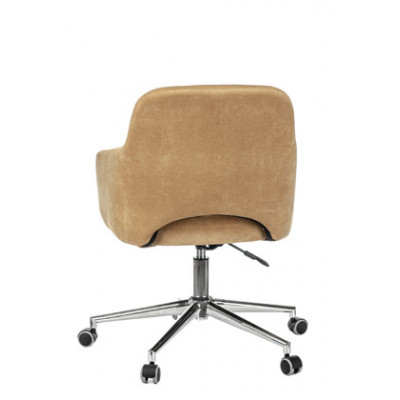 Кресло Бюрократ CH-380SL горчичный Velvet 73 на колес. металл хром