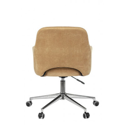 Кресло Бюрократ CH-380SL горчичный Velvet 73 на колес. металл хром
