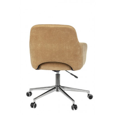 Кресло Бюрократ CH-380SL горчичный Velvet 73 на колес. металл хром