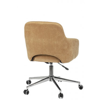 Кресло Бюрократ CH-380SL горчичный Velvet 73 на колес. металл хром