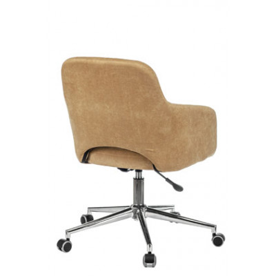 Кресло Бюрократ CH-380SL горчичный Velvet 73 на колес. металл хром