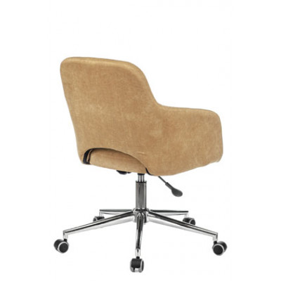 Кресло Бюрократ CH-380SL горчичный Velvet 73 на колес. металл хром