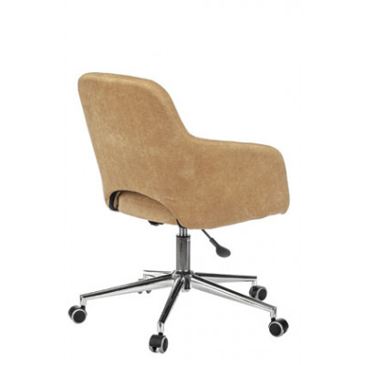 Кресло Бюрократ CH-380SL горчичный Velvet 73 на колес. металл хром