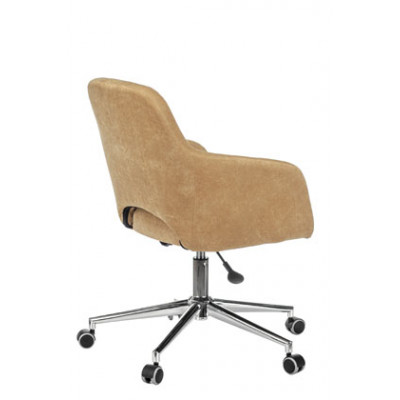 Кресло Бюрократ CH-380SL горчичный Velvet 73 на колес. металл хром