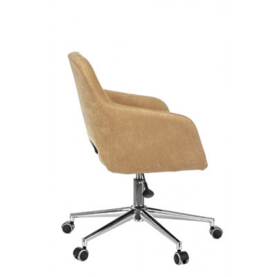 Кресло Бюрократ CH-380SL горчичный Velvet 73 на колес. металл хром