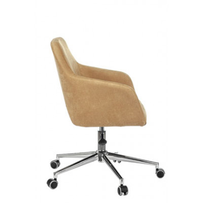 Кресло Бюрократ CH-380SL горчичный Velvet 73 на колес. металл хром