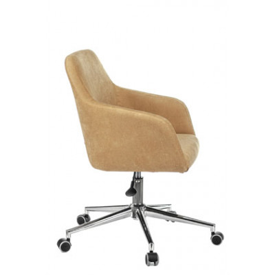 Кресло Бюрократ CH-380SL горчичный Velvet 73 на колес. металл хром