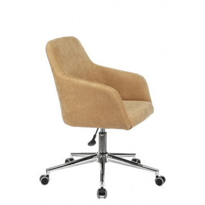 Кресло Бюрократ CH-380SL горчичный Velvet 73 на колес. металл хром