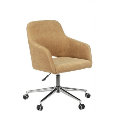 Кресло Бюрократ CH-380SL горчичный Velvet 73 на колес. металл хром