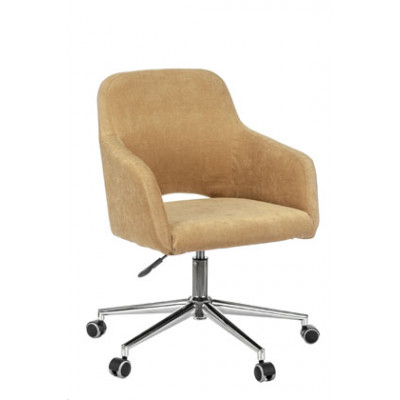 Кресло Бюрократ CH-380SL горчичный Velvet 73 на колес. металл хром