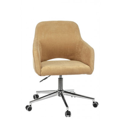 Кресло Бюрократ CH-380SL горчичный Velvet 73 на колес. металл хром