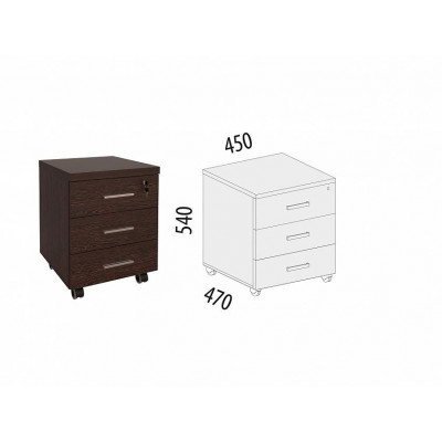 Тумба с ящиками Цезарь 21.05, Дуб Венге