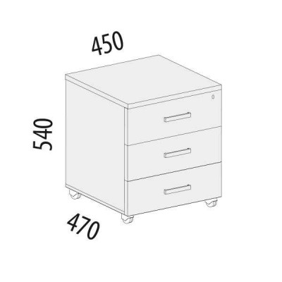 Тумба с ящиками Цезарь 21.05, Дуб Венге