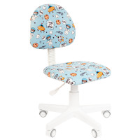 Кресло CHAIRMAN KIDS 104 белый пластик Ткань велюр, цвет Рисунок space