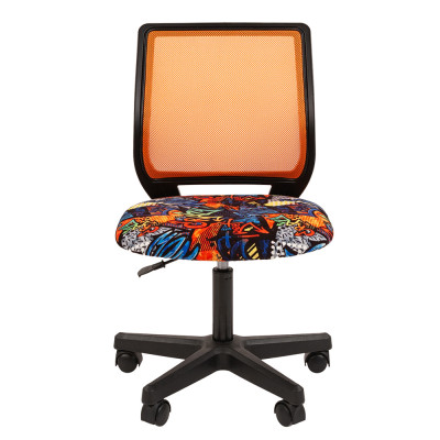 Кресло Детское CHAIRMAN KIDS 112 черный пластик, Ткань велюр, цвет Рисунок Crazy