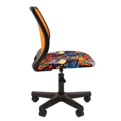 Кресло Детское CHAIRMAN KIDS 112 черный пластик, Ткань велюр, цвет Рисунок Crazy