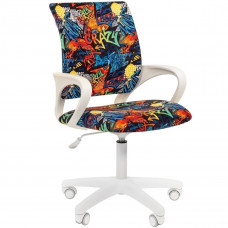 Кресло CHAIRMAN KIDS 103 LT WHITE, Ткань велюр, цвет Рисунок