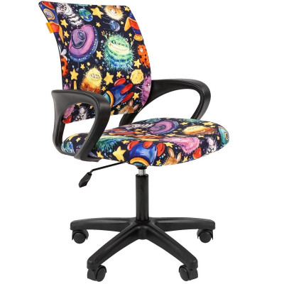 Кресло CHAIRMAN KIDS 103 LT BLACK, Ткань велюр, цвет Рисунок