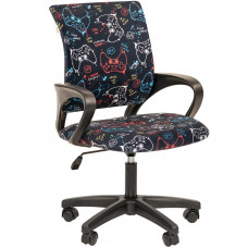 Кресло CHAIRMAN KIDS 103 LT BLACK, Ткань велюр, цвет Рисунок