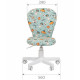 Кресло CHAIRMAN KIDS 105 WHITE, Ткань, цвет Рисунок