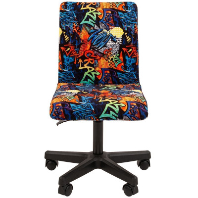 Кресло CHAIRMAN KIDS 109 BLACK, Ткань велюр, цвет Рисунок