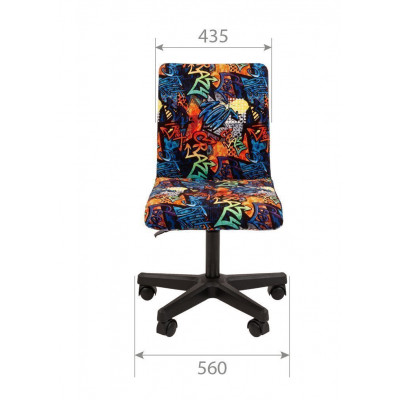 Кресло CHAIRMAN KIDS 109 BLACK, Ткань велюр, цвет Рисунок