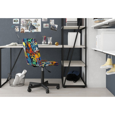 Кресло CHAIRMAN KIDS 109 BLACK, Ткань велюр, цвет Рисунок