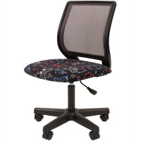 Кресло CHAIRMAN KIDS 112 BLACK, Сетка/Ткань велюр, цвет Рисунок