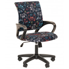 Кресло CHAIRMAN KIDS 103 черный пластик Ткань велюр, цвет Рисунок game