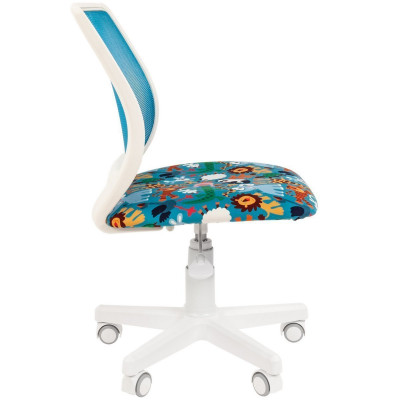 Кресло CHAIRMAN KIDS 112 WHITE, Сетка/Ткань велюр, цвет Рисунок