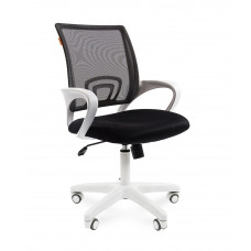 Кресло CHAIRMAN 696 white Сетчатый акрил/Ткань TW, цвет Черный