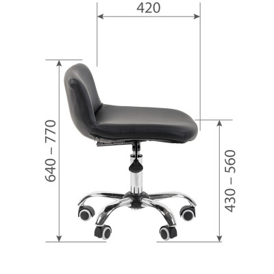 Кресло для оператора CHAIRMAN 015, Экокожа, цвет Черный