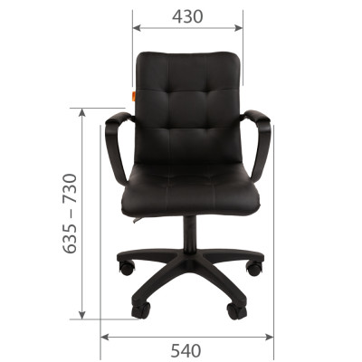 Кресло Для оператора CHAIRMAN 030, Экокожа, цвет Черный