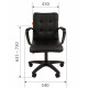Кресло Для оператора CHAIRMAN 030, Экокожа, цвет Черный
