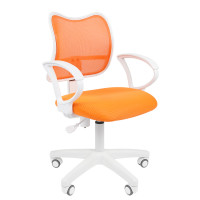 Кресло CHAIRMAN 450 LT white Сетчатый акрил/Ткань TW, цвет Оранжевый