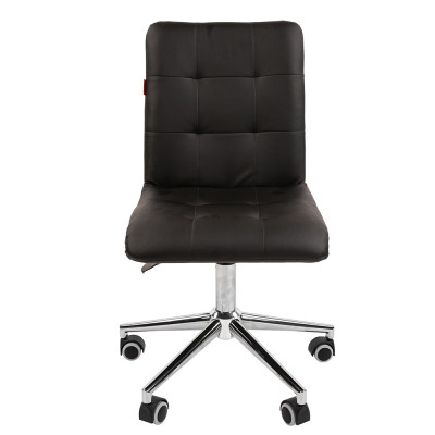 Кресло Для оператора CHAIRMAN 030 CHROME, Экокожа, цвет Черный