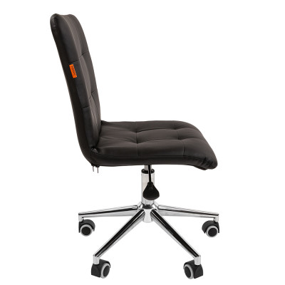 Кресло Для оператора CHAIRMAN 030 CHROME, Экокожа, цвет Черный