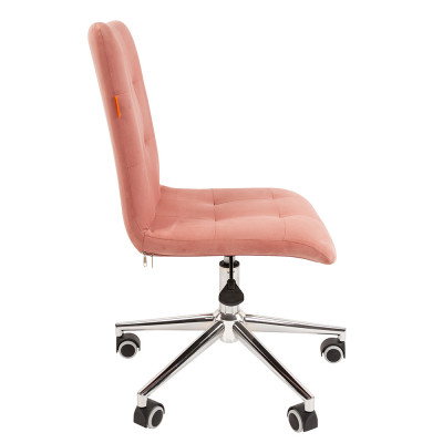 Кресло Для оператора CHAIRMAN 030 CHROME, Ткань велюр, цвет Розовый