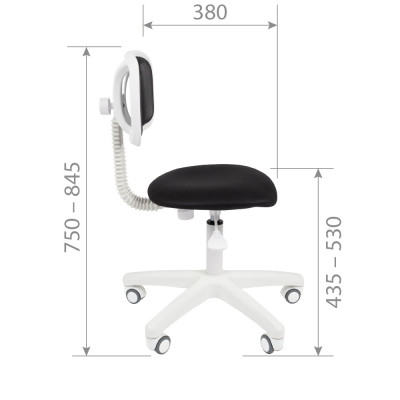 Кресло для оператора CHAIRMAN 250 white, Сетчатый акрил/Ткань, цвет Черный