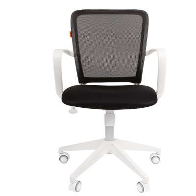 Кресло для оператора CHAIRMAN 698 белый пластик, Сетчатый акрил/Ткань TW, цвет Черный