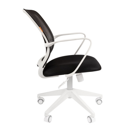 Кресло для оператора CHAIRMAN 698 белый пластик, Сетчатый акрил/Ткань TW, цвет Черный