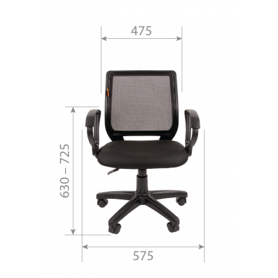 Кресло для оператора CHAIRMAN 699, Сетчатый акрил/Ткань стандарт, цвет Черный
