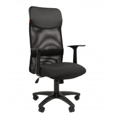 Кресло CHAIRMAN 610 LT Сетчатый акрил/Ткань стандарт/Экокожа, цвет Черный